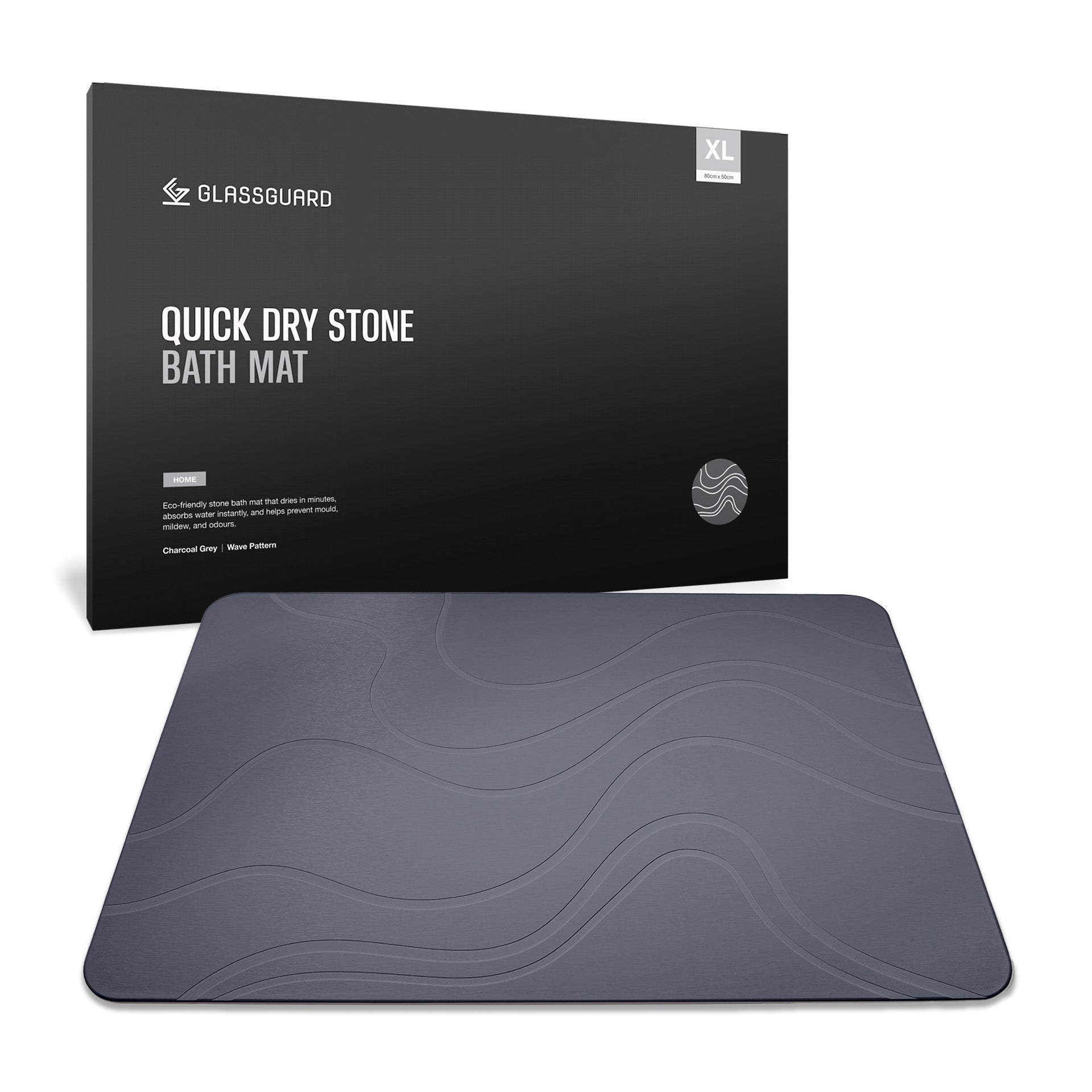 GLASSGUARD™ Quick Dry Stone Bath Mat
