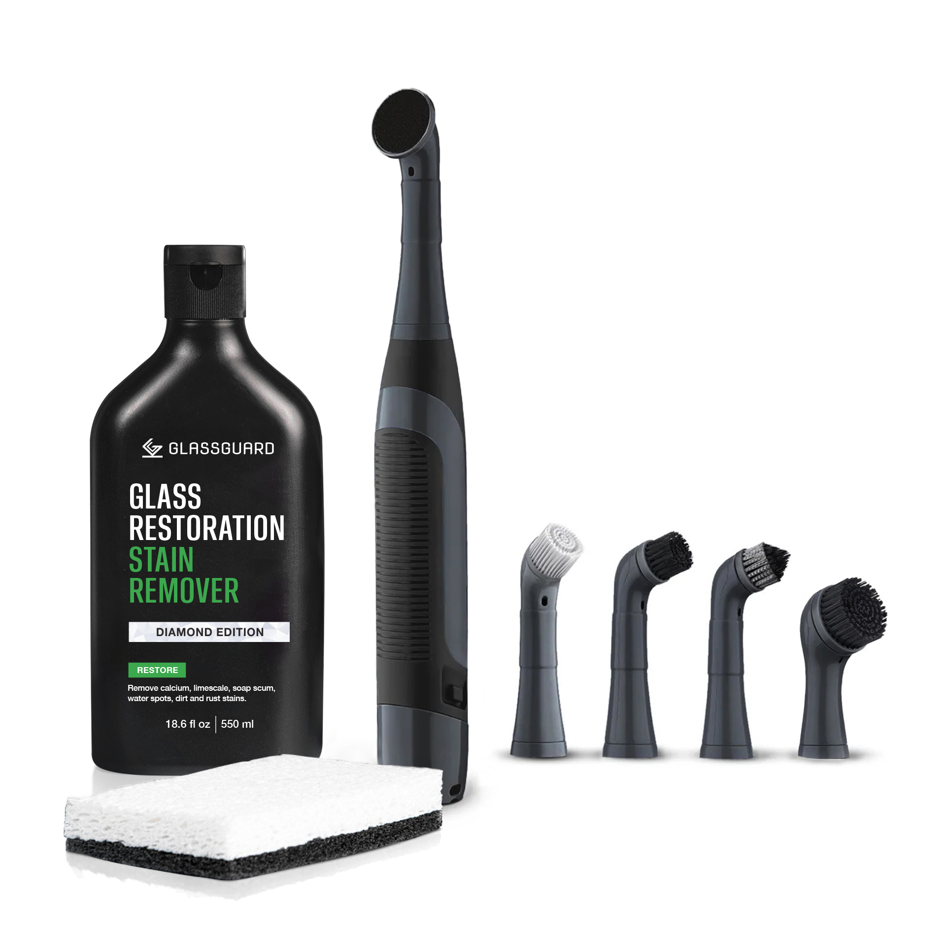 GLASSGUARD™ Glass Stain Remover + Electric Scrubber Bundle image