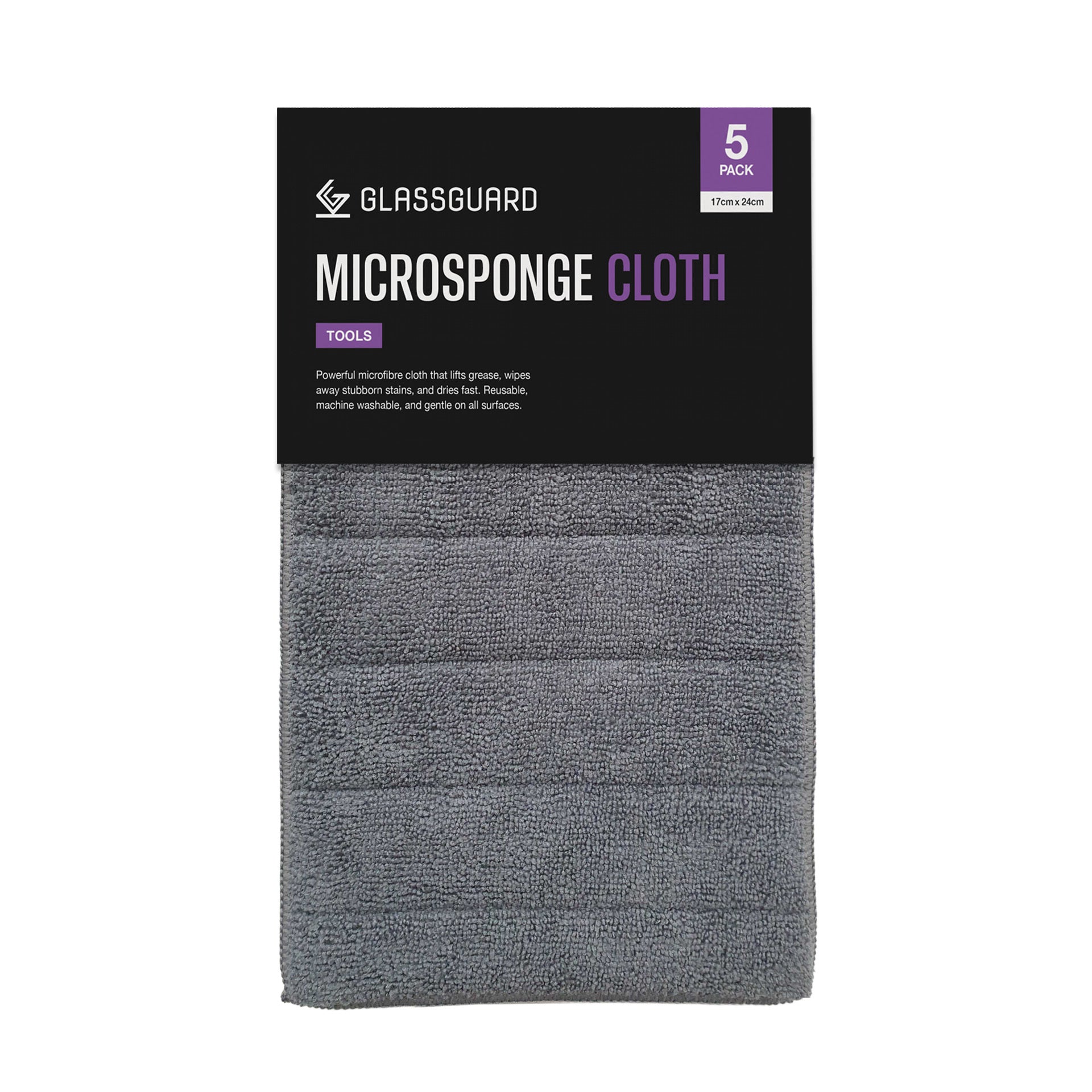 Microsponge Cleaner GLASSGUARD™ MicroSponge Cloth 5 Pack