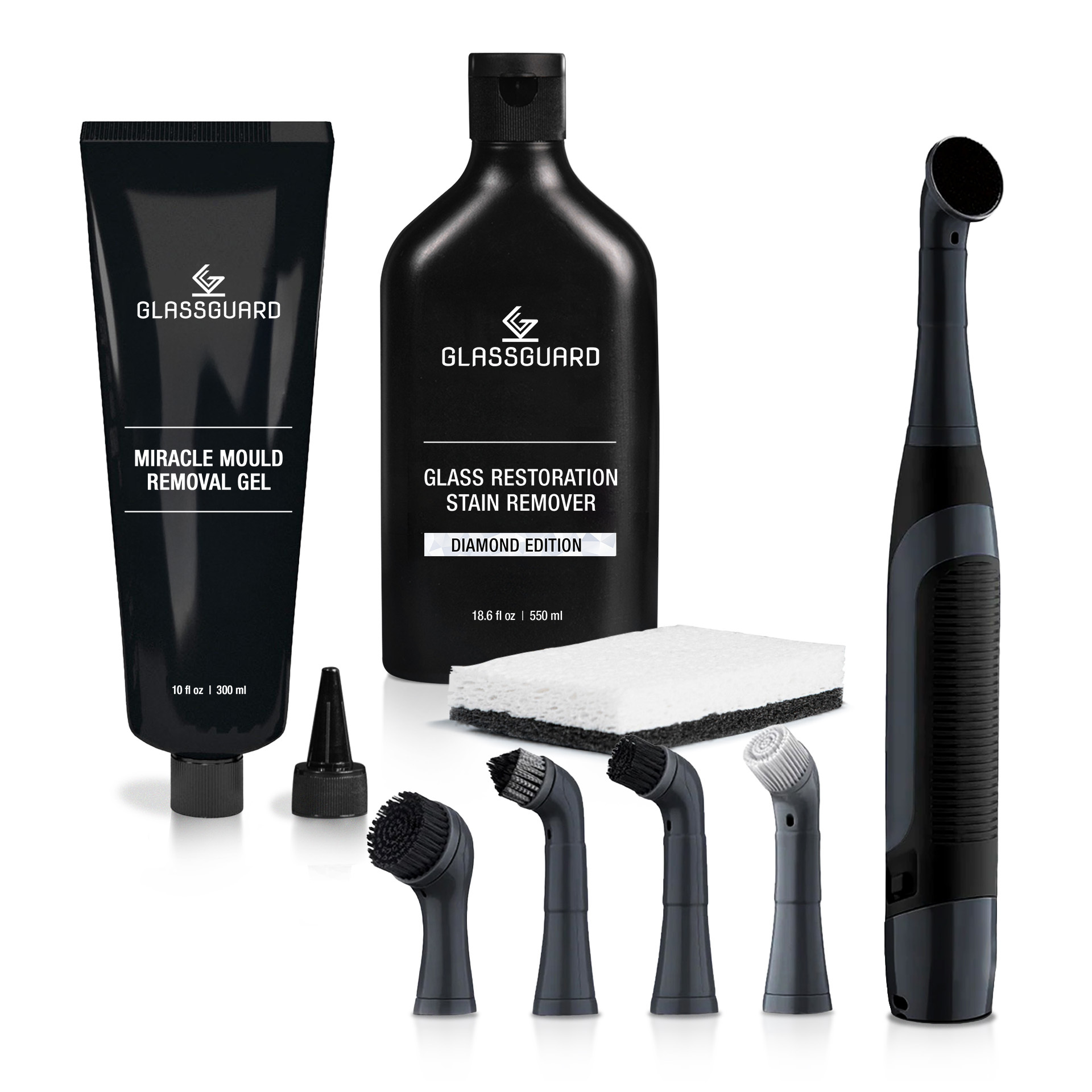 GLASSGUARD™ Miracle Mould + Glass Restoration + Scrubber Bundle image